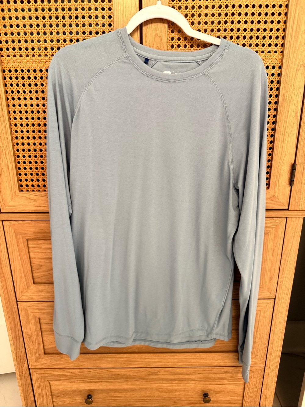 Men's Long-Sleeve Crewneck Shirt - Dusty Blue